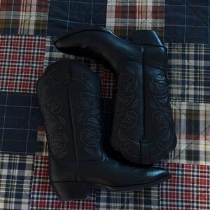 Ariat Black Floral Heeled Boots